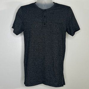 On The Byas men’s dark gray 1/4 button down shirt